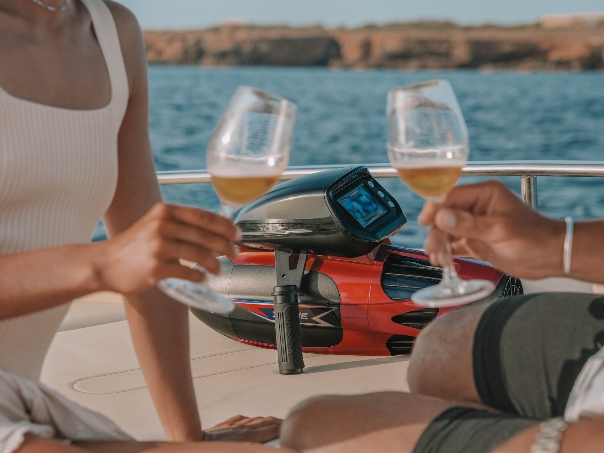 sunset apéro scooter sous marin